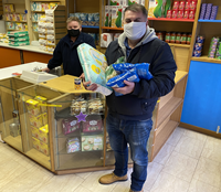 The Pantry community food store from Inverclyde Council and Inverclyde Community Development Trust - The Trust. Pictured is Councillor Stephen McCabe, front, leader of Inverclyde Council, with Andy McCann, from The Trust.